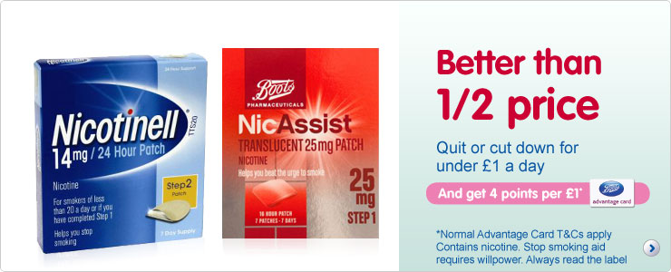 Better than half price Cut down for under one pound per day on selected stop smoking products